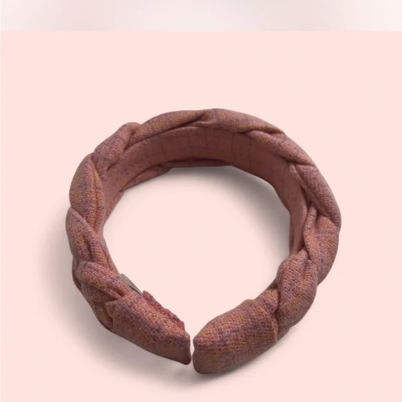 Pink Braided Handmade Headband - Picture 5 of 7